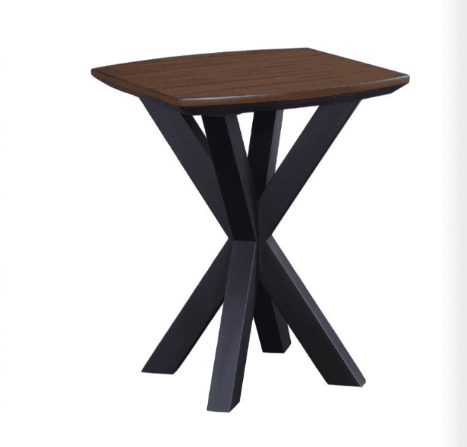Nevada Curved Lamp Table - Dark Wood - Image 2