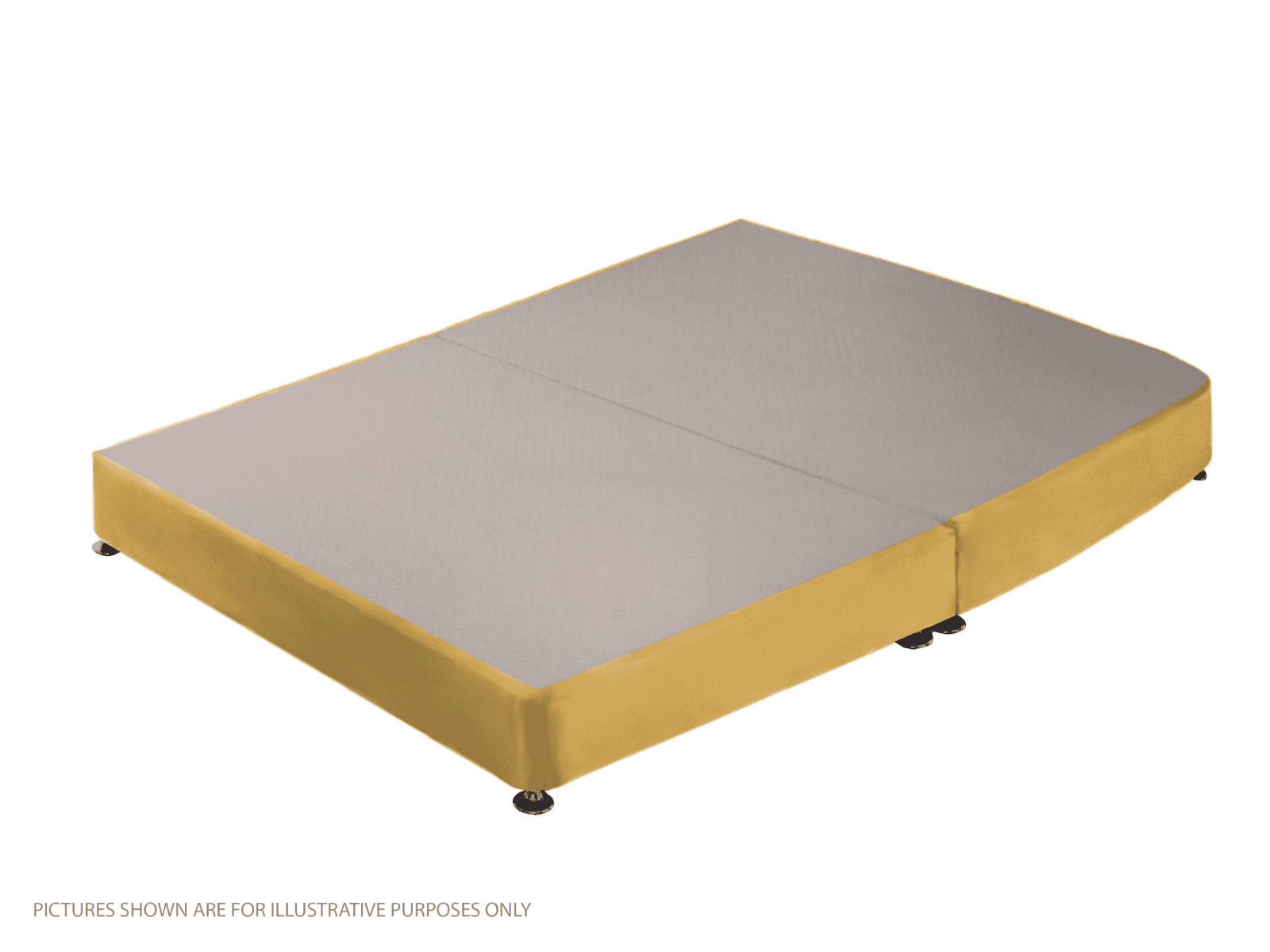 Apollo 4ft Velvet Beige Low Profile Divan Base | Buy Online | Beds.ie