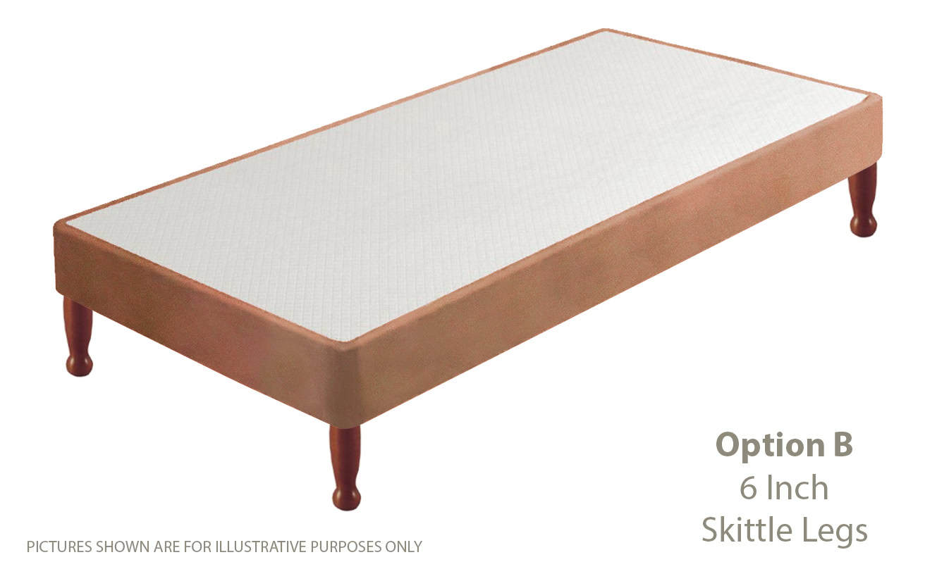 Apollo 3ft Velvet Pink Shallow Divan Base on Legs - Image 2