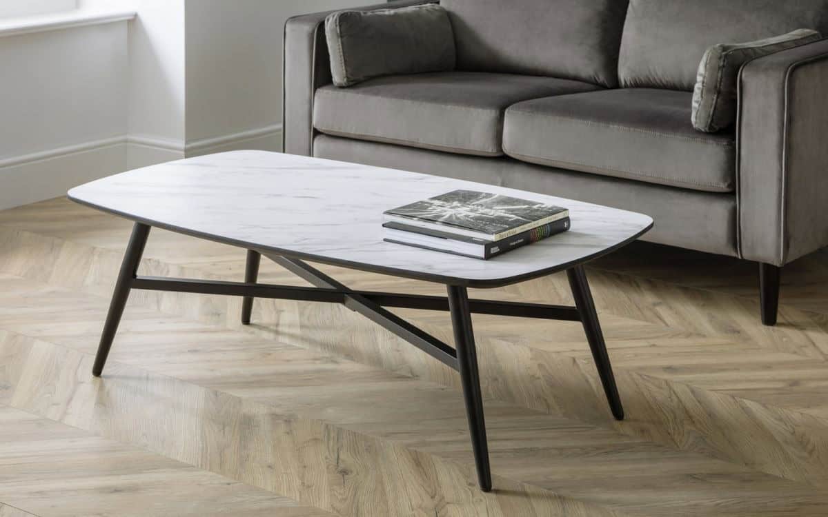 Lucio Coffee Table - White Marble - Image 2