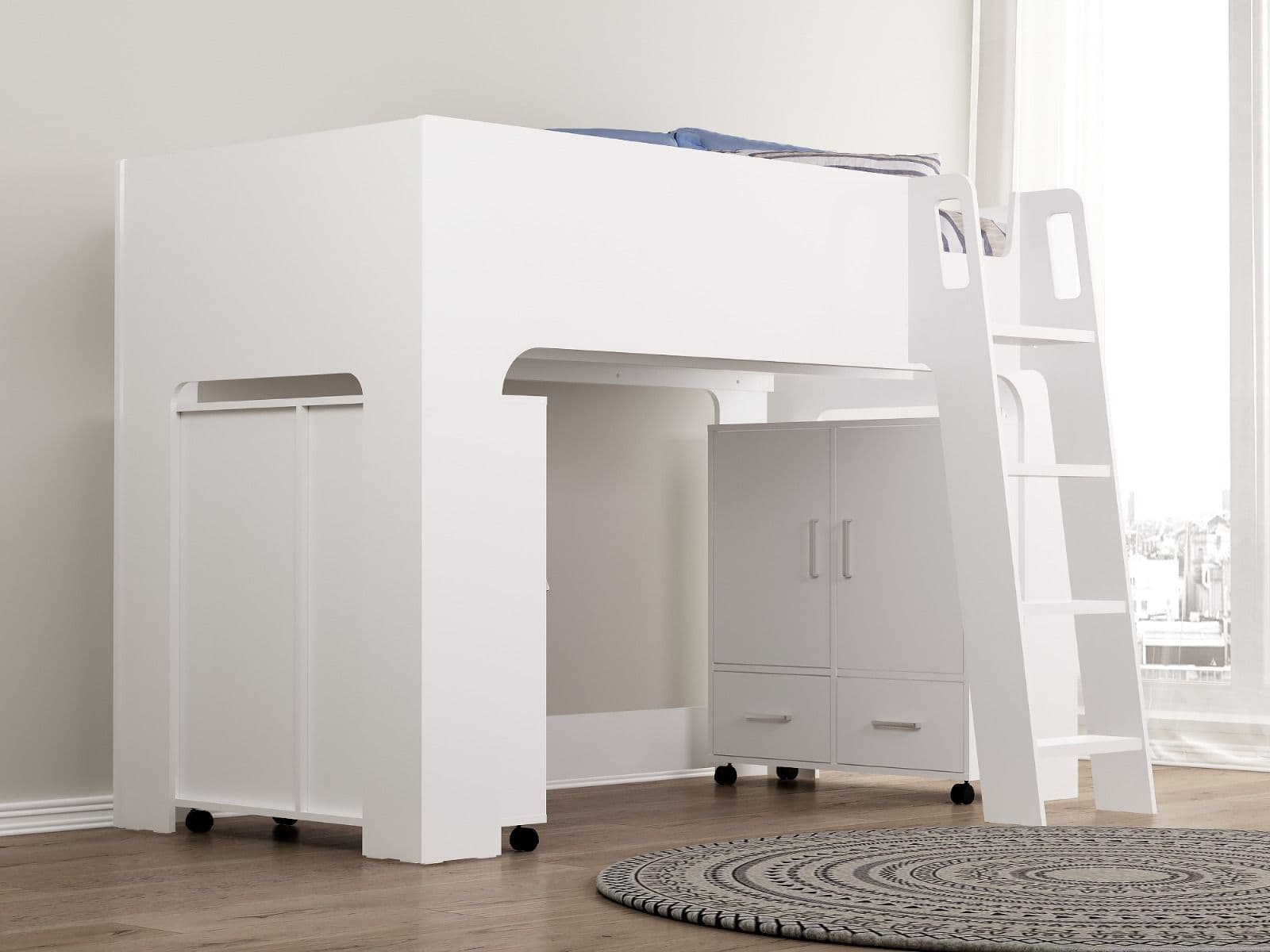 Flintshire Eden Mid Sleeper - White - Image 4
