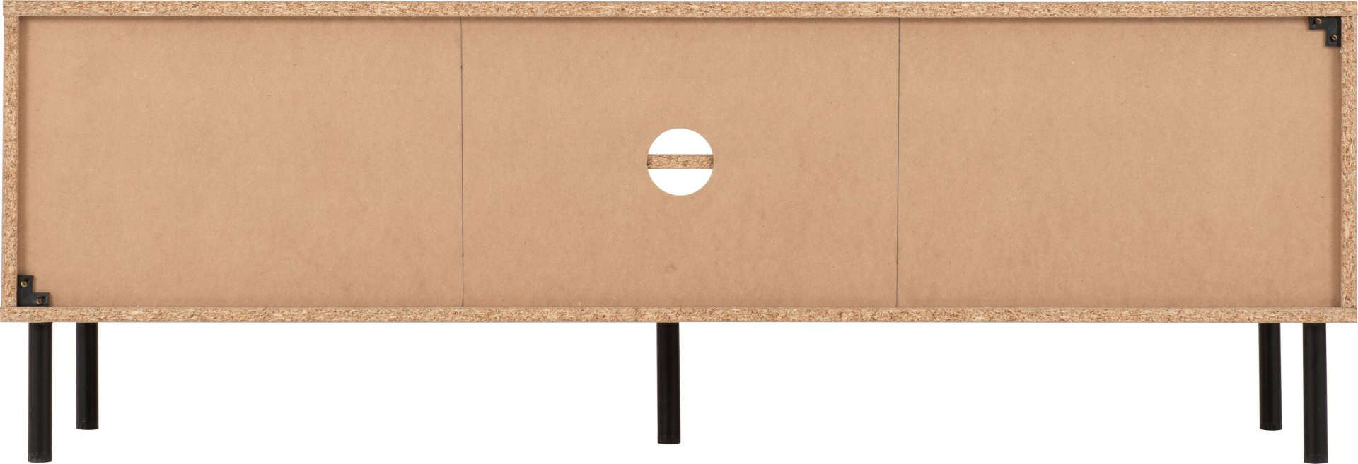 Leon 2 Door TV Unit - Medium Oak Effect - Image 6