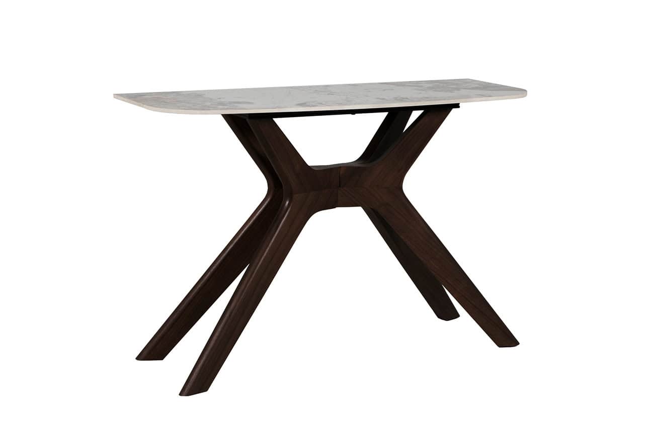 Ariya Console Table - Marble/Walnut | Buy Online | Beds.ie