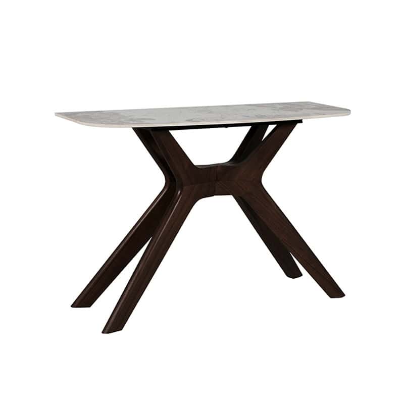 Ariya Console Table - Marble/Walnut - Image 2