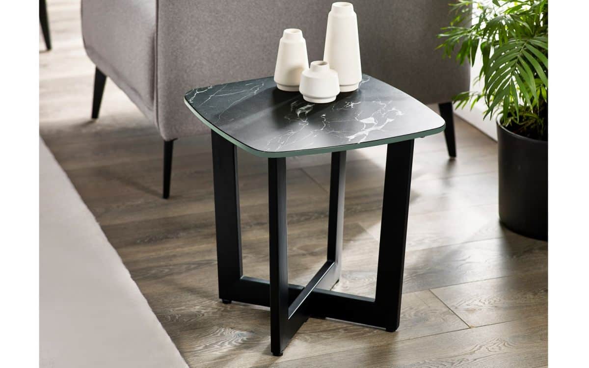 Elysium Lamp Table - Black Marble Effect | Buy Online | Beds.ie