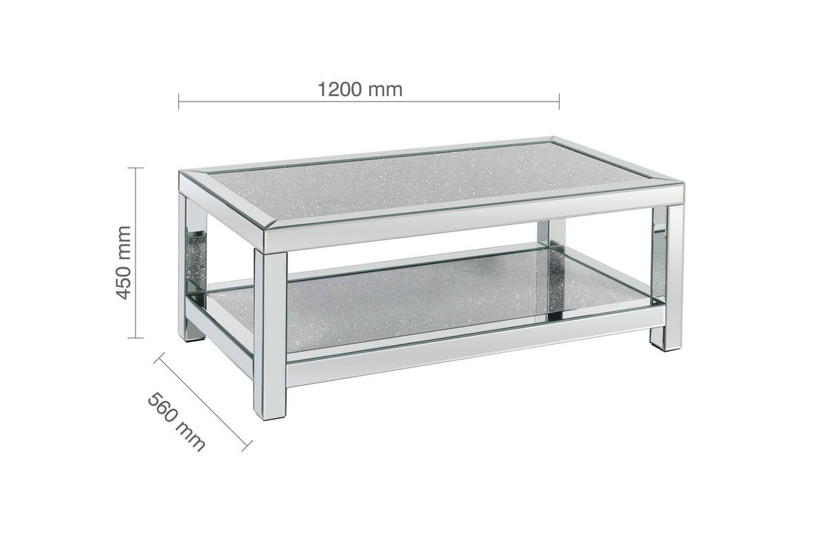 Vienna Mirrored Coffee Table - Image 4