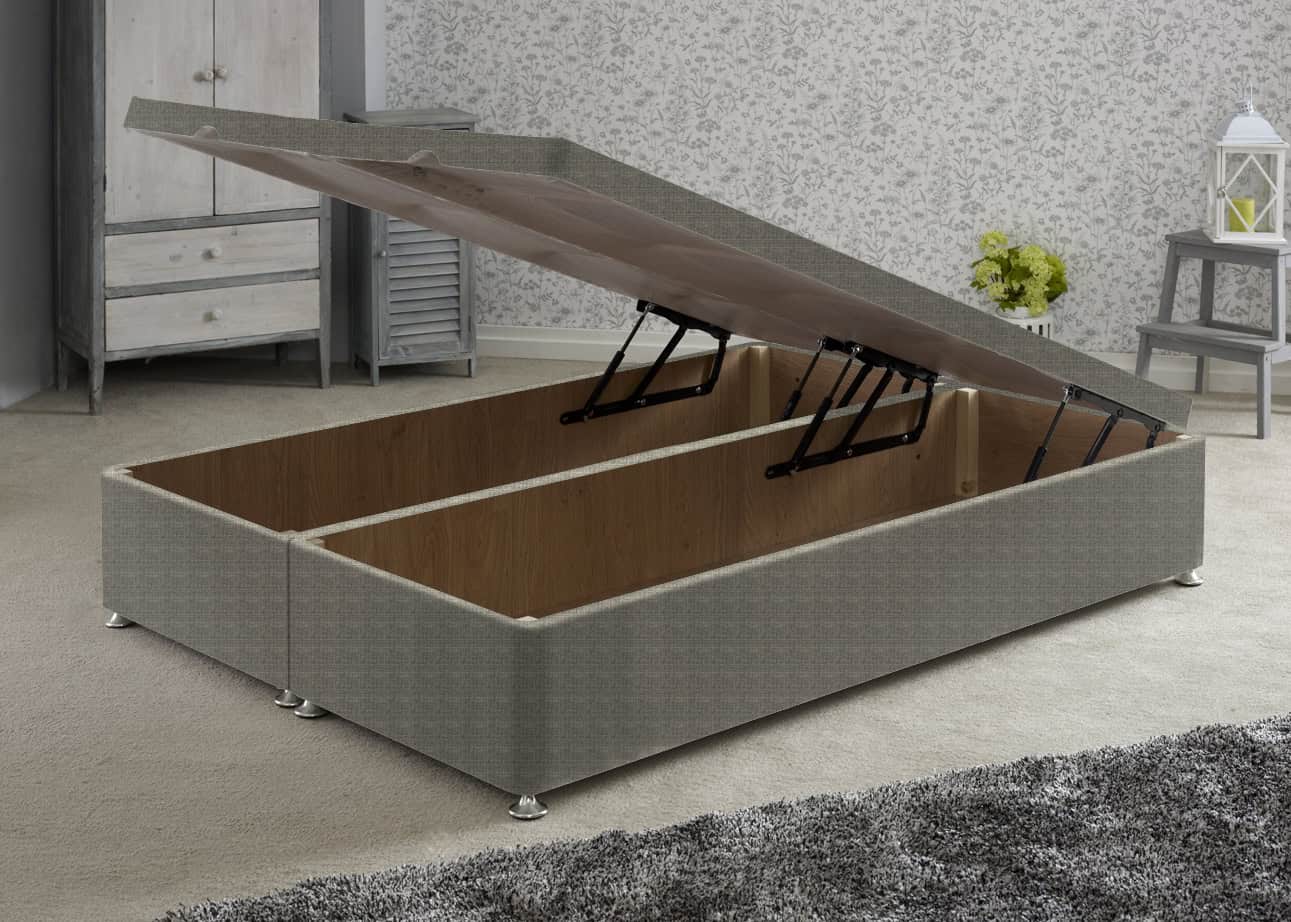 Apollo 6ft Azzure Grey Front Opening Ottoman Base | Buy Online | Beds.ie