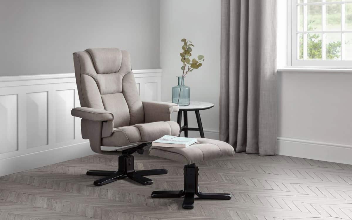Reggio Recline Chair & Footstool - Grey | Buy Online | Beds.ie