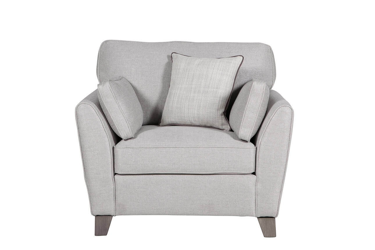 Cantrell 1 Seater Chair - Light Grey - Image 2