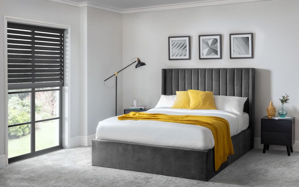 Redbridge 6ft Ottoman Bedframe - Grey Velvet | Buy Online | Beds.ie