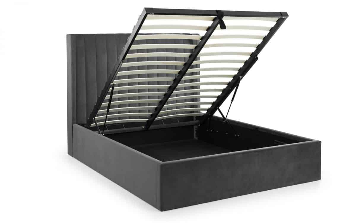 Redbridge 6ft Ottoman Bedframe - Grey Velvet - Image 3