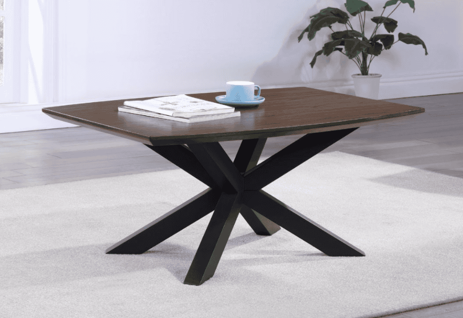 Nevada Curved Coffee Table - Dark Wood | Buy Online | Beds.ie