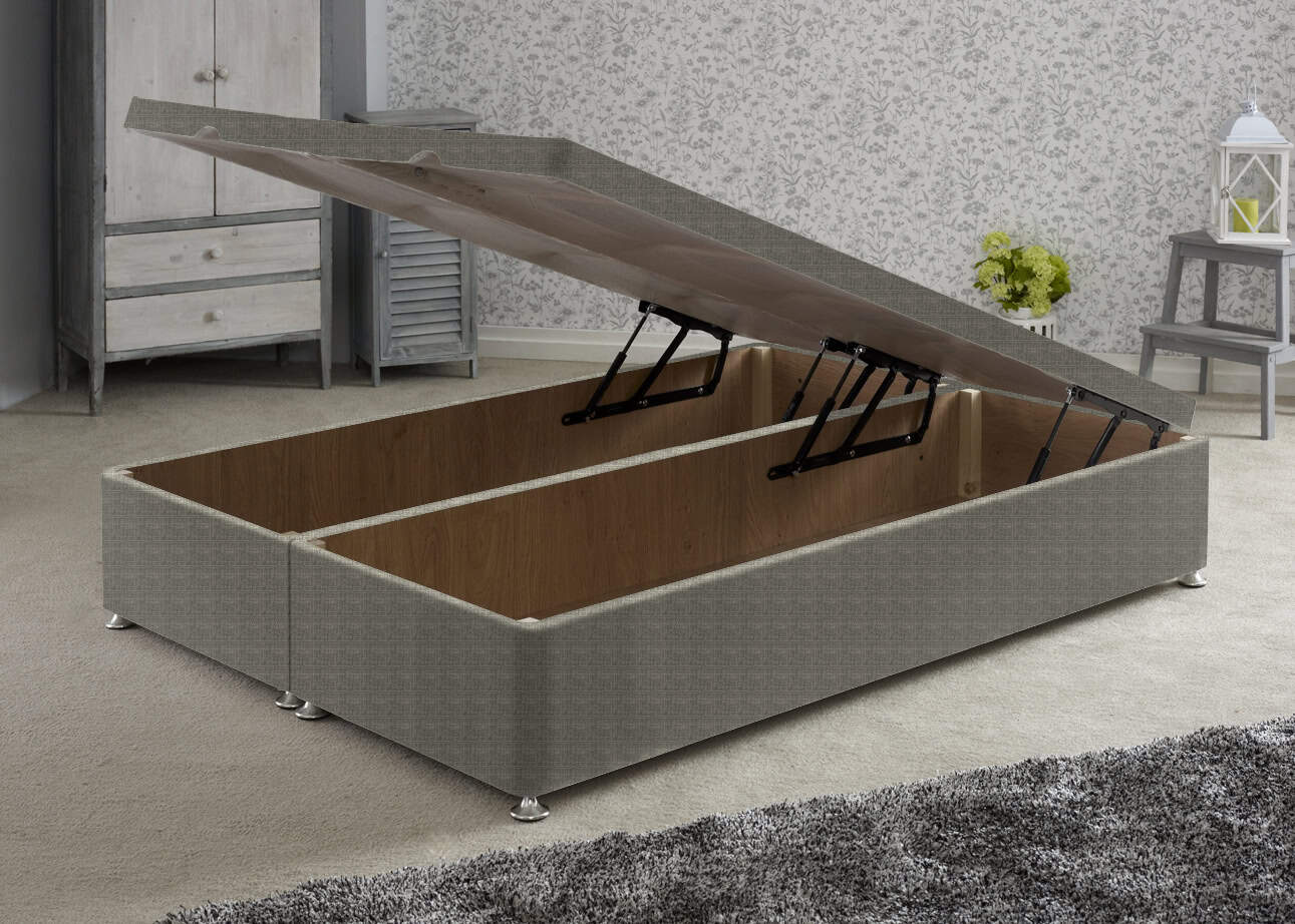 Apollo 4ft Azzure Grey Front Opening Ottoman Base | Buy Online | Beds.ie