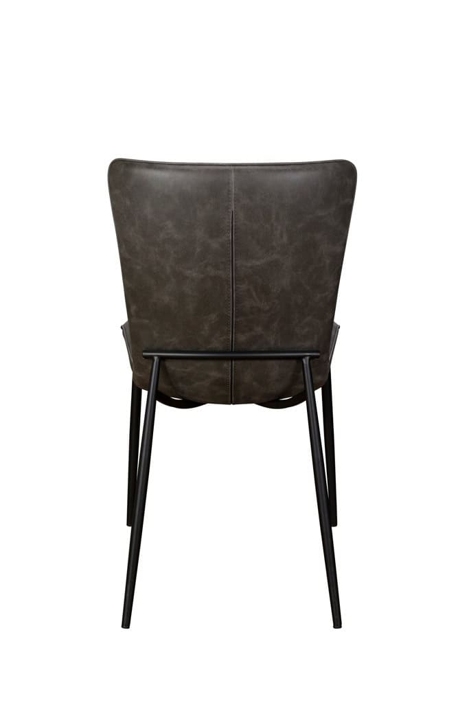 Ella Dining Chair (Pair) - Dark Grey PU - Image 4
