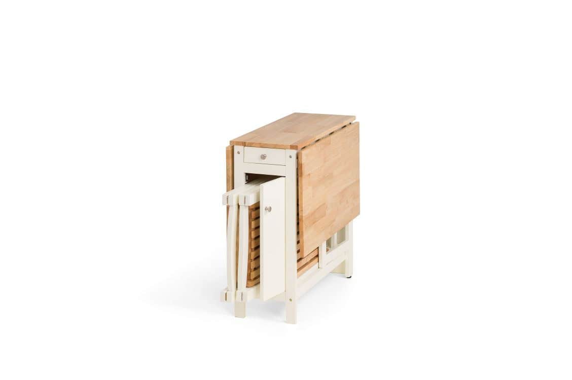 Marrow Dining Set - White & Natural - Image 2