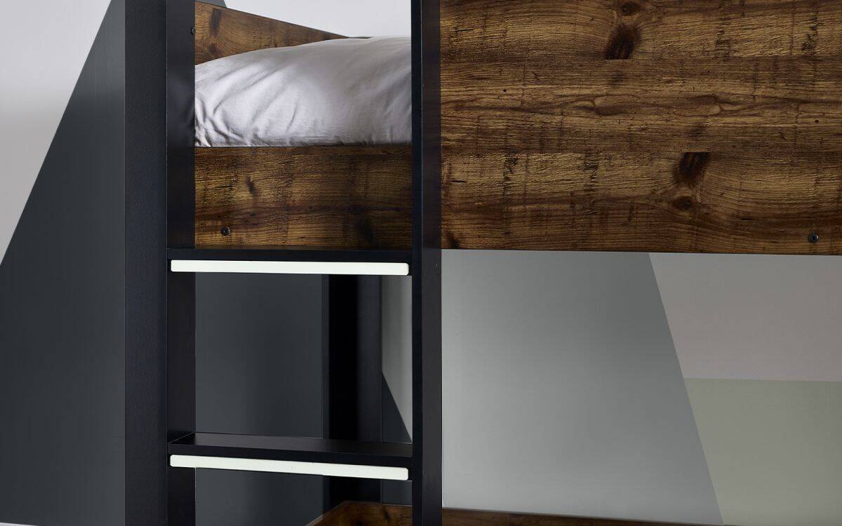 Solana Bunk Bed - Rustic & Black - Image 6