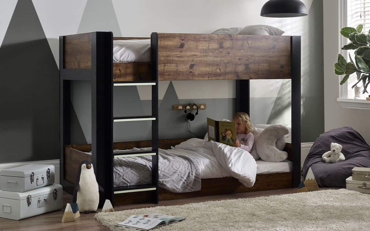 Solana Bunk Bed - Rustic & Black - Image 7