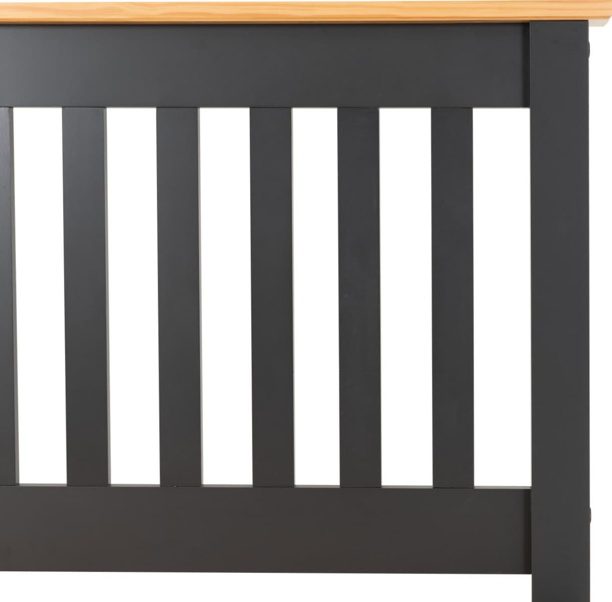 Monaco 4ft6 High End Bedframe - Dark Grey & Oak - Image 4