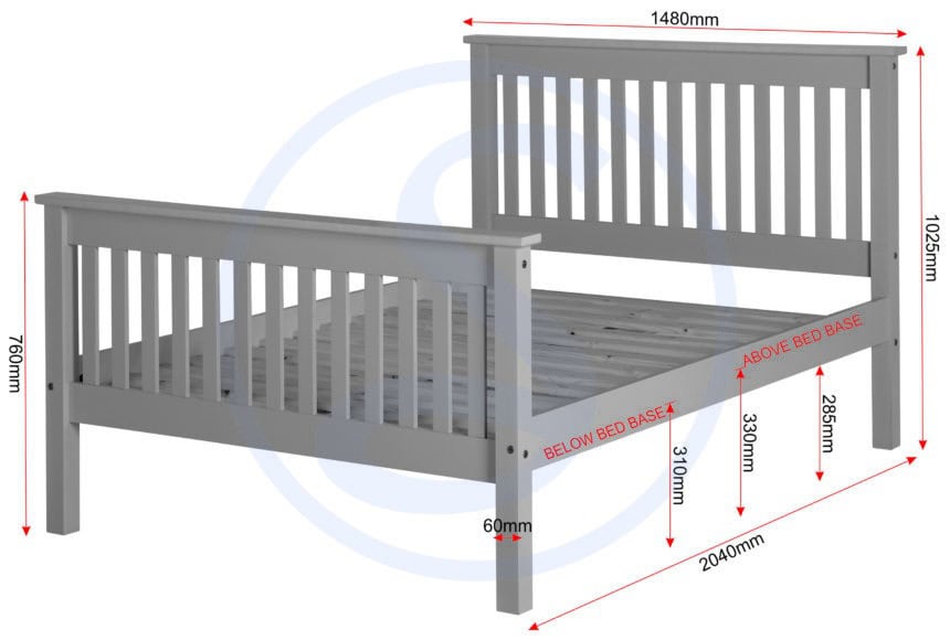 Monaco 4ft6 High End Bedframe - Dark Grey & Oak - Image 8