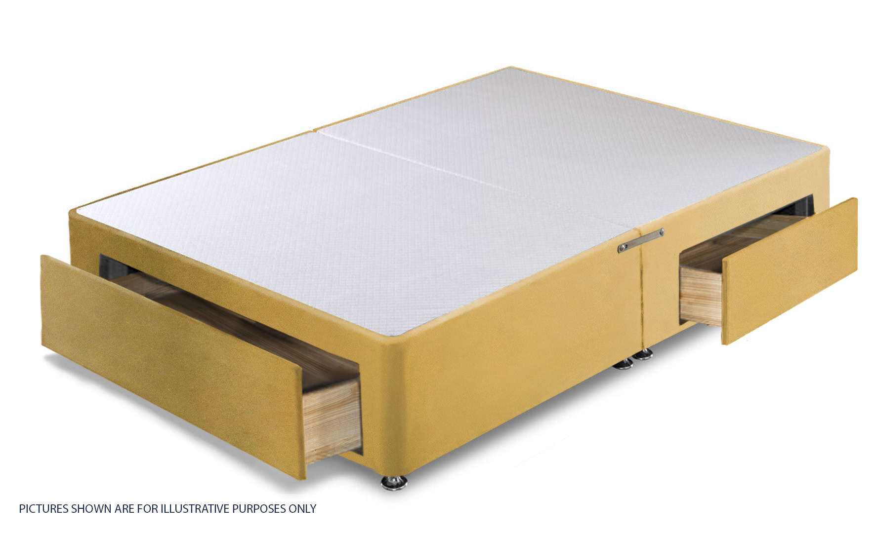 Apollo 6ft Velvet Beige Jumbo Drawer Divan Base - Image 2