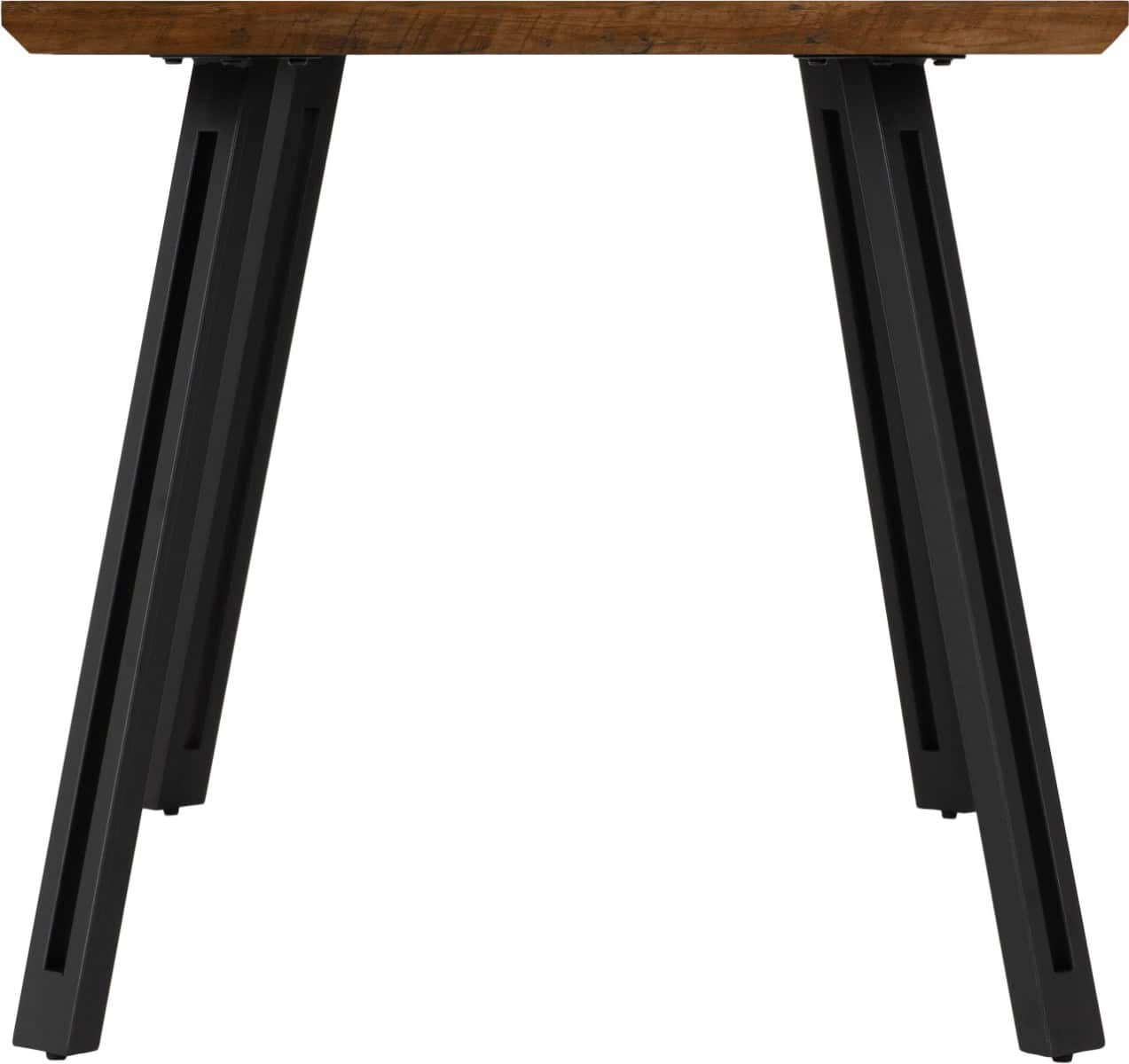 Quebec Wave Edge Dining Table - Medium Oak Effect/Black - Image 3