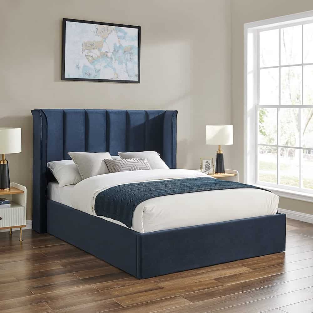 Limelight Polaris 4ft6 Ottoman - Navy Blue - Image 2