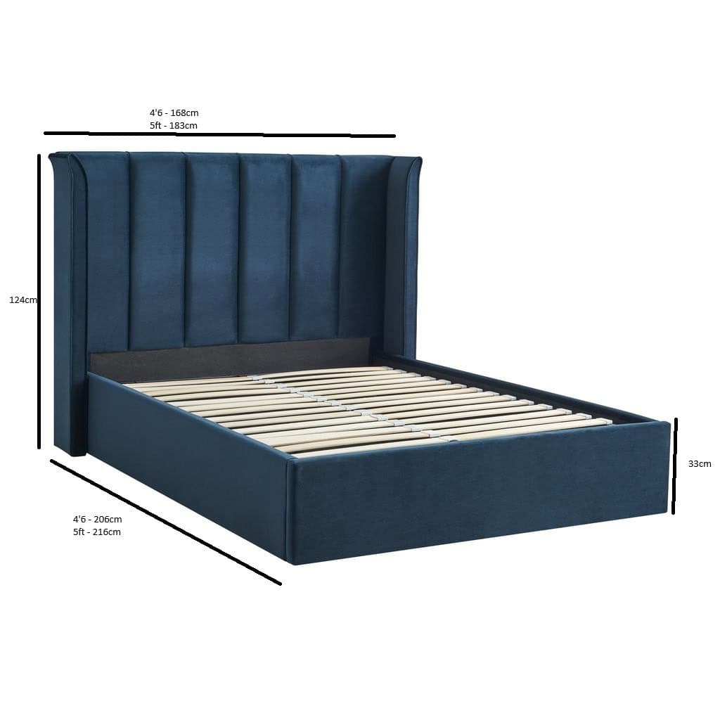 Limelight Polaris 4ft6 Ottoman - Navy Blue - Image 6