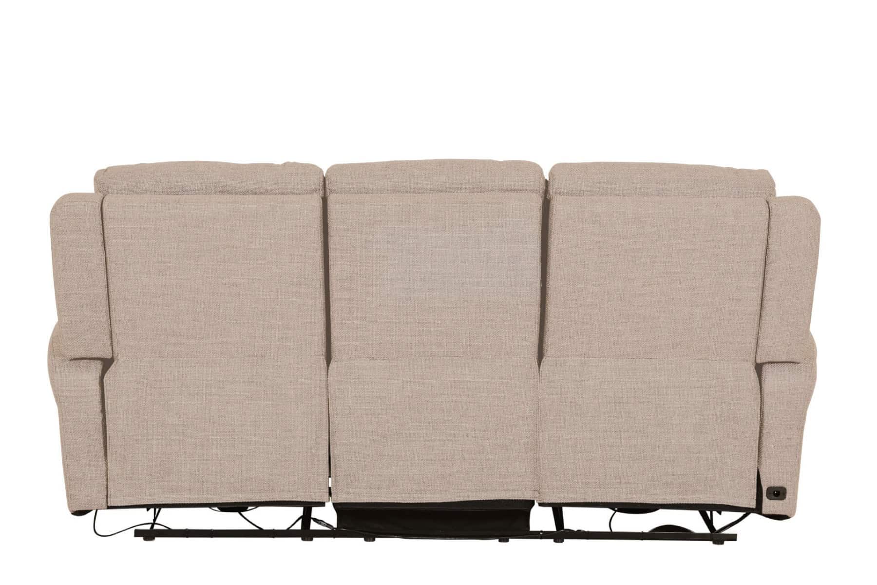 Russo 3 Seater Electric Recliner - Mushroom - Image 3