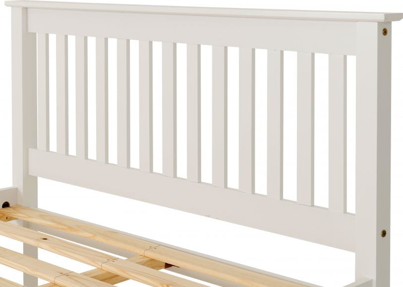 Monaco 4ft6 High End Bedframe - White - Image 4