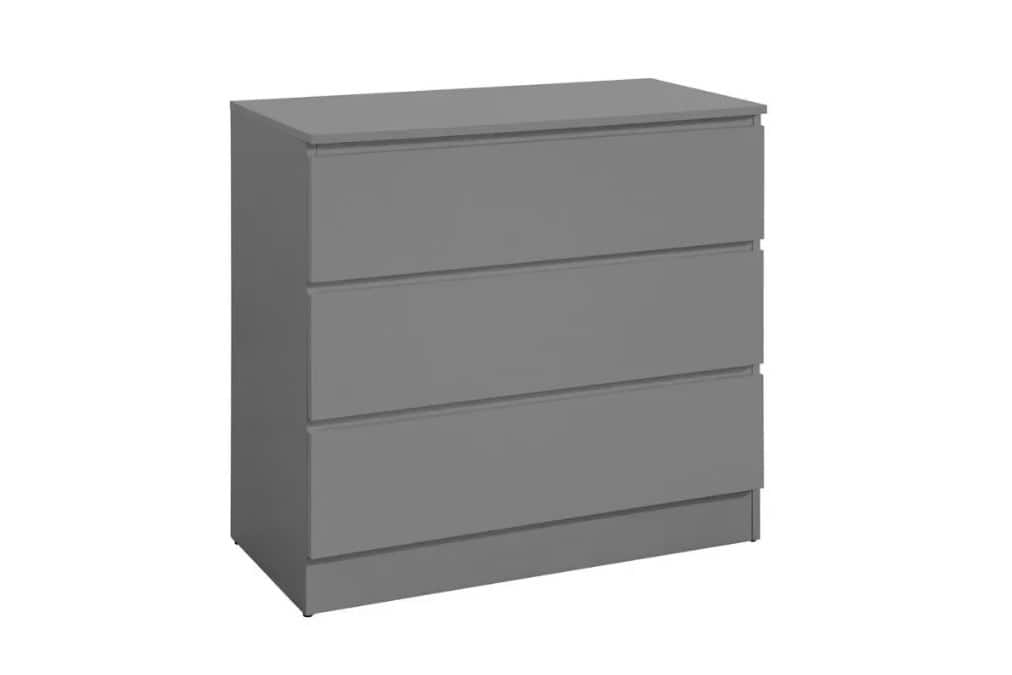 Oslo 3 Drawer Chest - Grey - Image 3