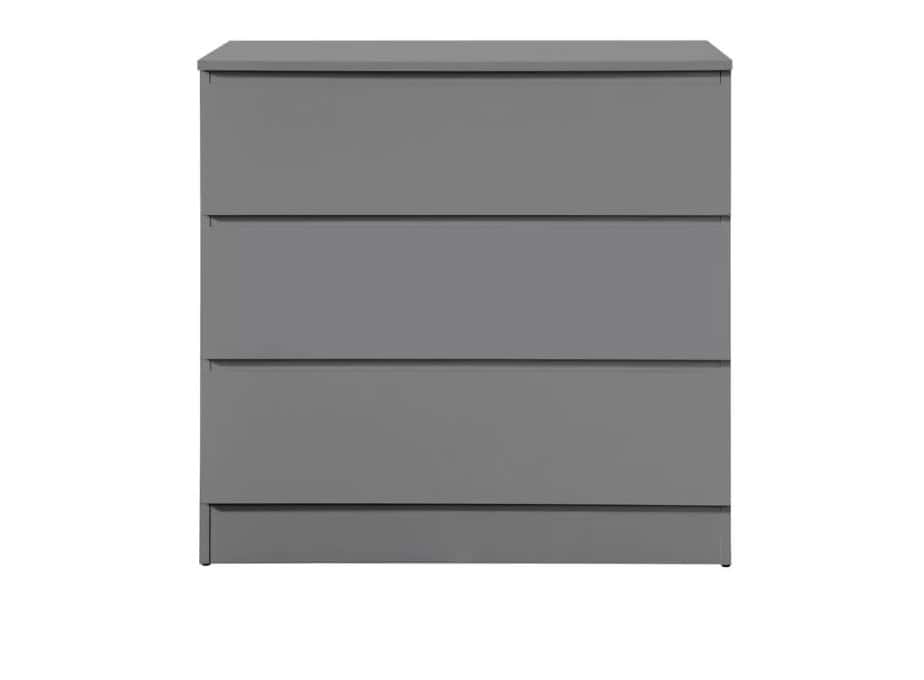 Oslo 3 Drawer Chest - Grey - Image 5
