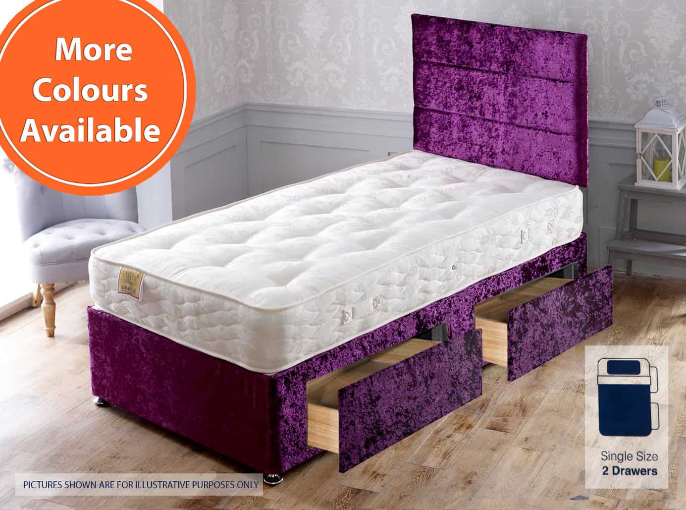 Apollo 3ft Lakonia 2 Drawer Bed | Buy Online | Beds.ie