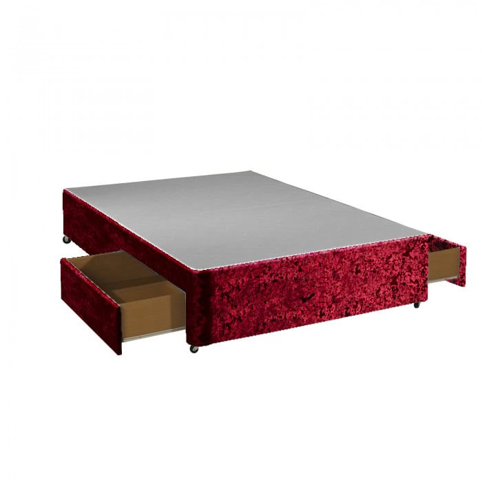 Apollo 4ft6 Glitz Red 2 Drawer Divan Base | Buy Online | Beds.ie