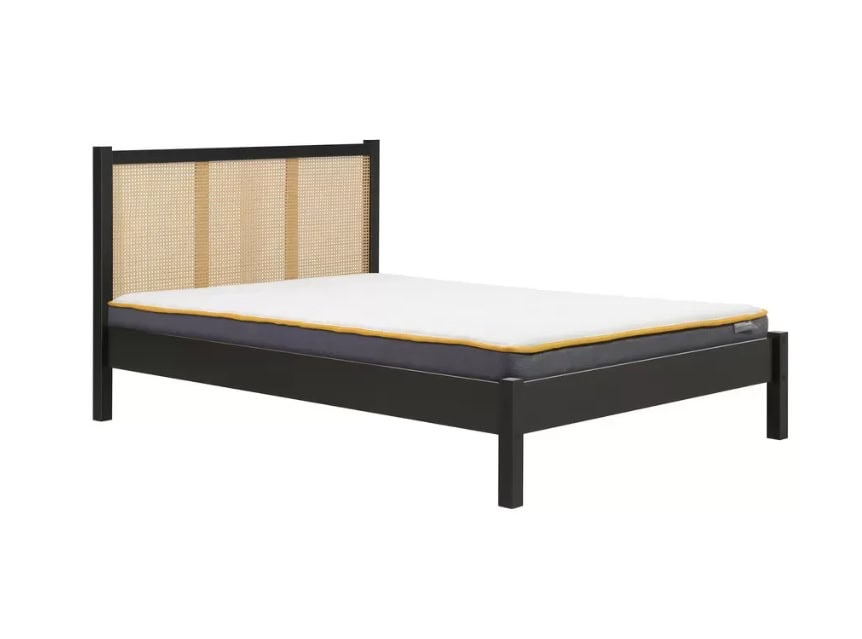 Croxley 4ft6 Rattan Bedframe - Black - Image 5