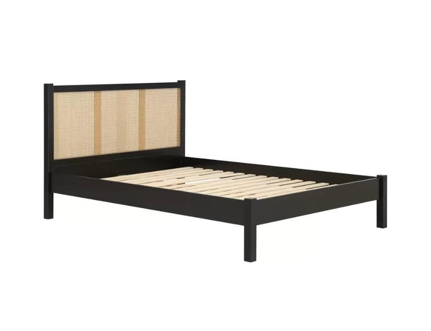 Croxley 4ft6 Rattan Bedframe - Black - Image 6