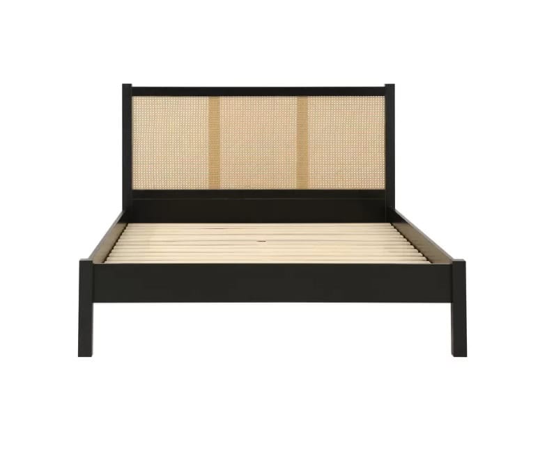 Croxley 4ft6 Rattan Bedframe - Black - Image 7