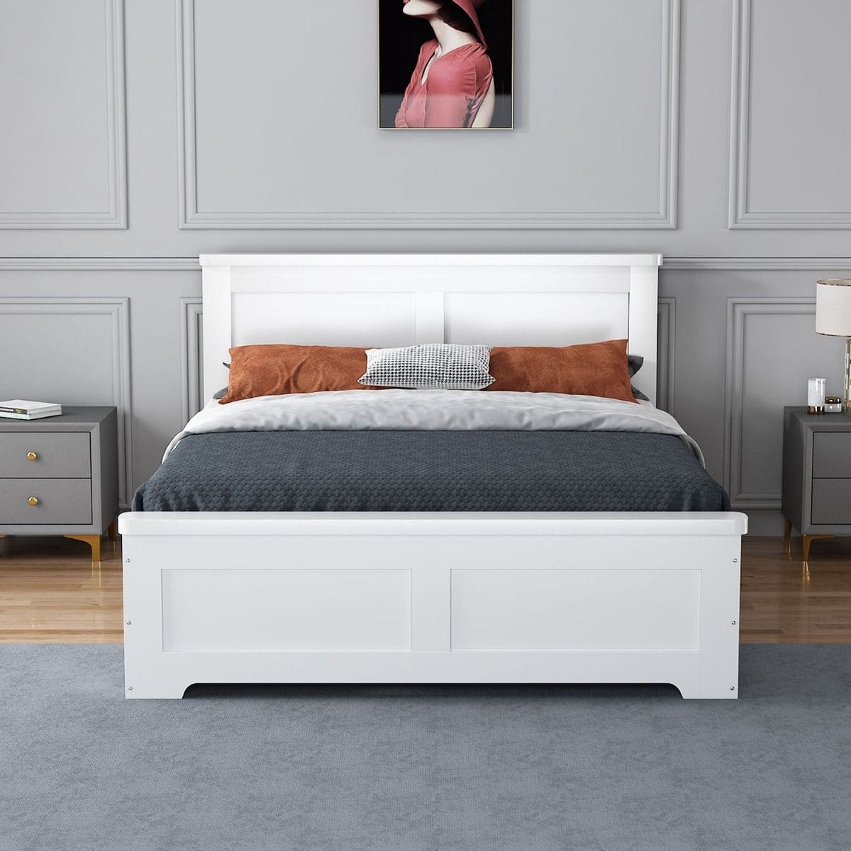 Flintshire 5ft Conway 4 Drawer Bedframe - White | Buy Online | Beds.ie