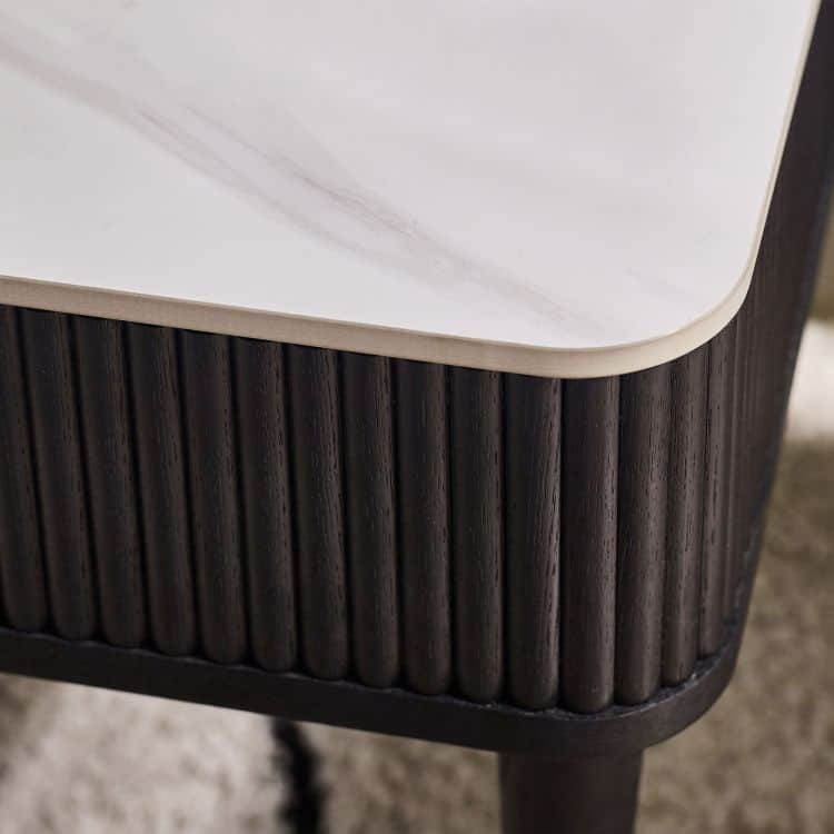 Louanne Fluted Coffee Table - Black - Image 5