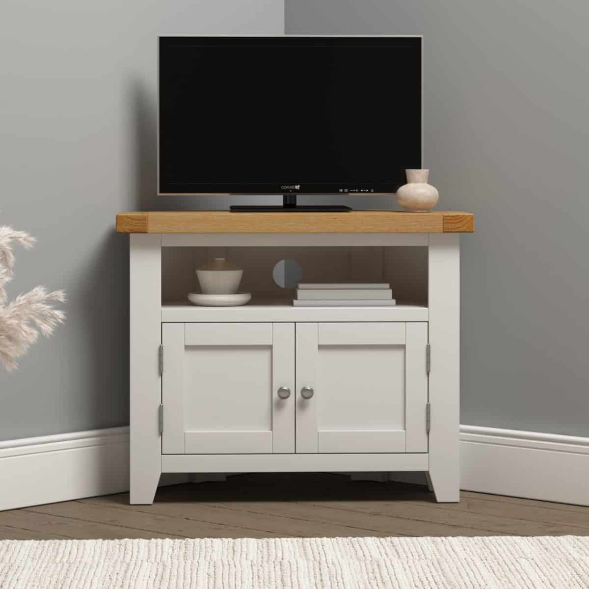 Windsor Corner TV Unit - Ivory | Buy Online | Beds.ie