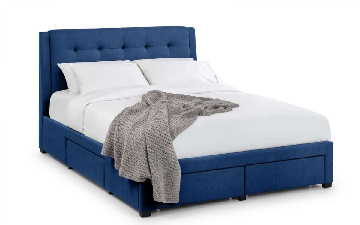 6ft Anaheim 4 Drawer Bedframe - Blue | Buy Online | Beds.ie