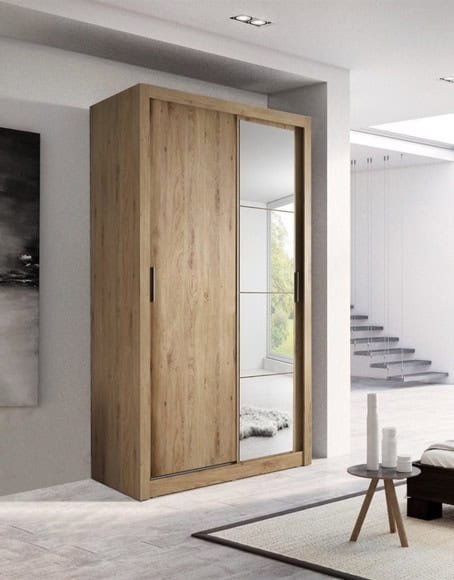 Denmark Small 1.2M Sliderobe - Shetland Oak | Buy Online | Beds.ie