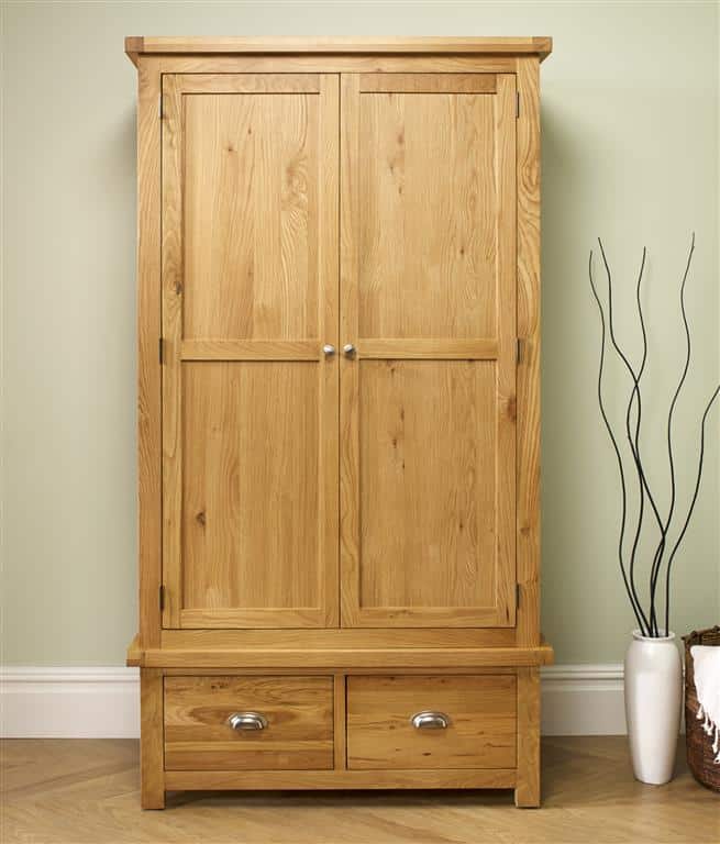 Woburn 2 Door 2 Drawer Wardrobe - Oak | Buy Online | Beds.ie