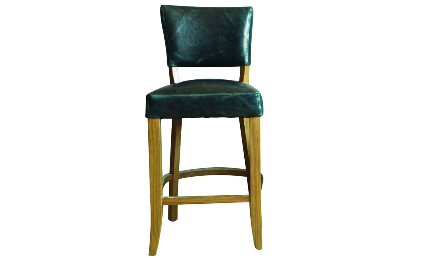 Duke Bar Chair Leather - Ink Blue | Buy Online | Beds.ie