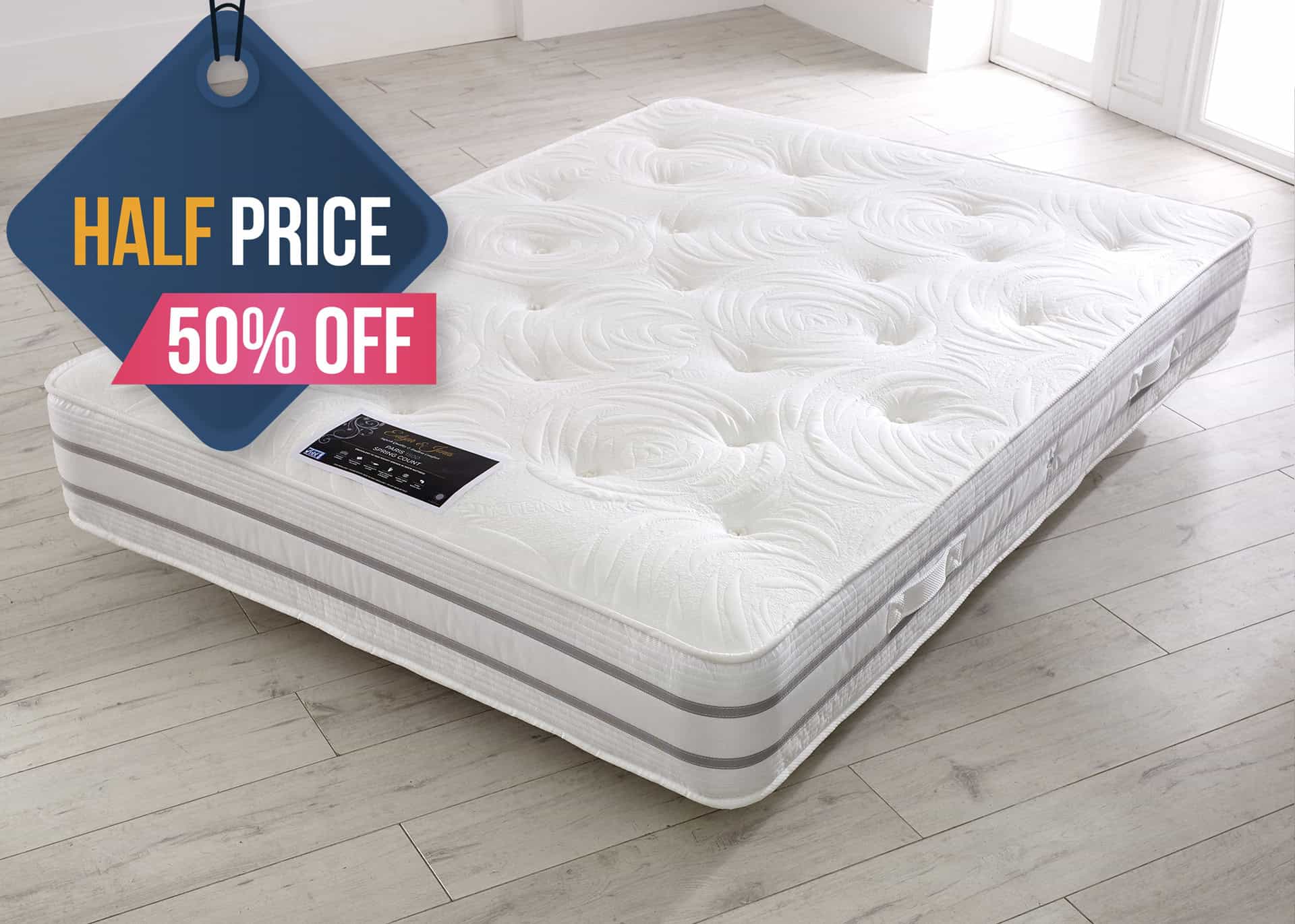 Edgar & Jones 3ft Paris 1500 Pocket Mattress | Buy Online | Beds.ie