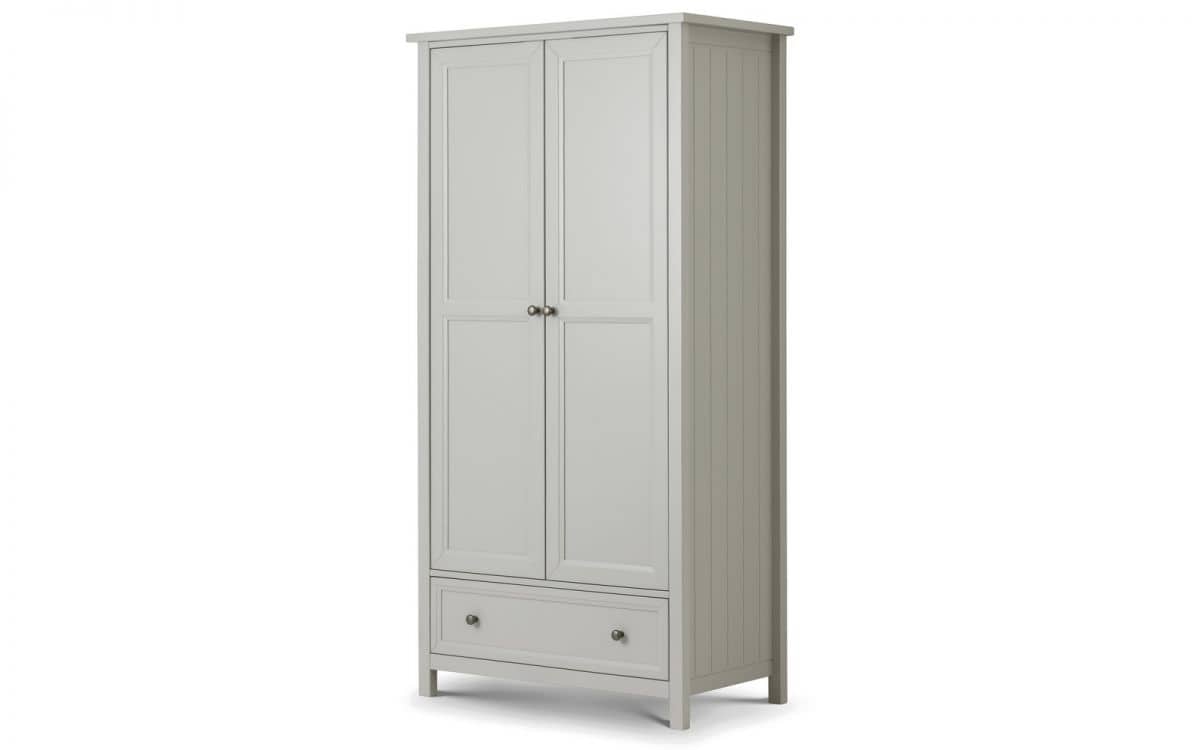 Braid 2 Door Combi Wardrobe - Dove Grey | Buy Online | Beds.ie