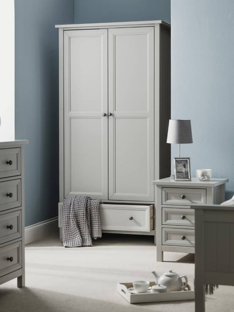 Braid 2 Door Combi Wardrobe - Dove Grey - Image 2