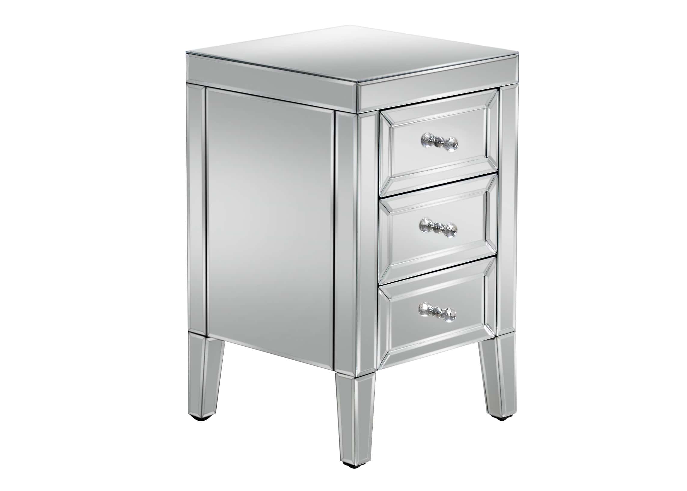 Valencia Mirrored 3 Drawer Bedside - Image 2