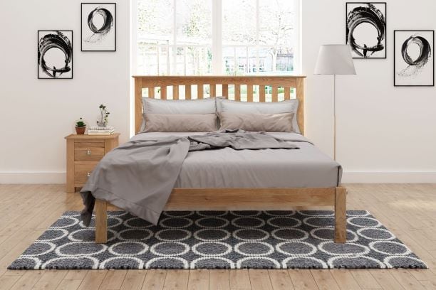 Flintshire 3ft Gladstone Bedframe - Natural Oak - Image 2
