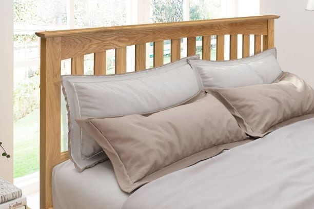 Flintshire 3ft Gladstone Bedframe - Natural Oak - Image 3