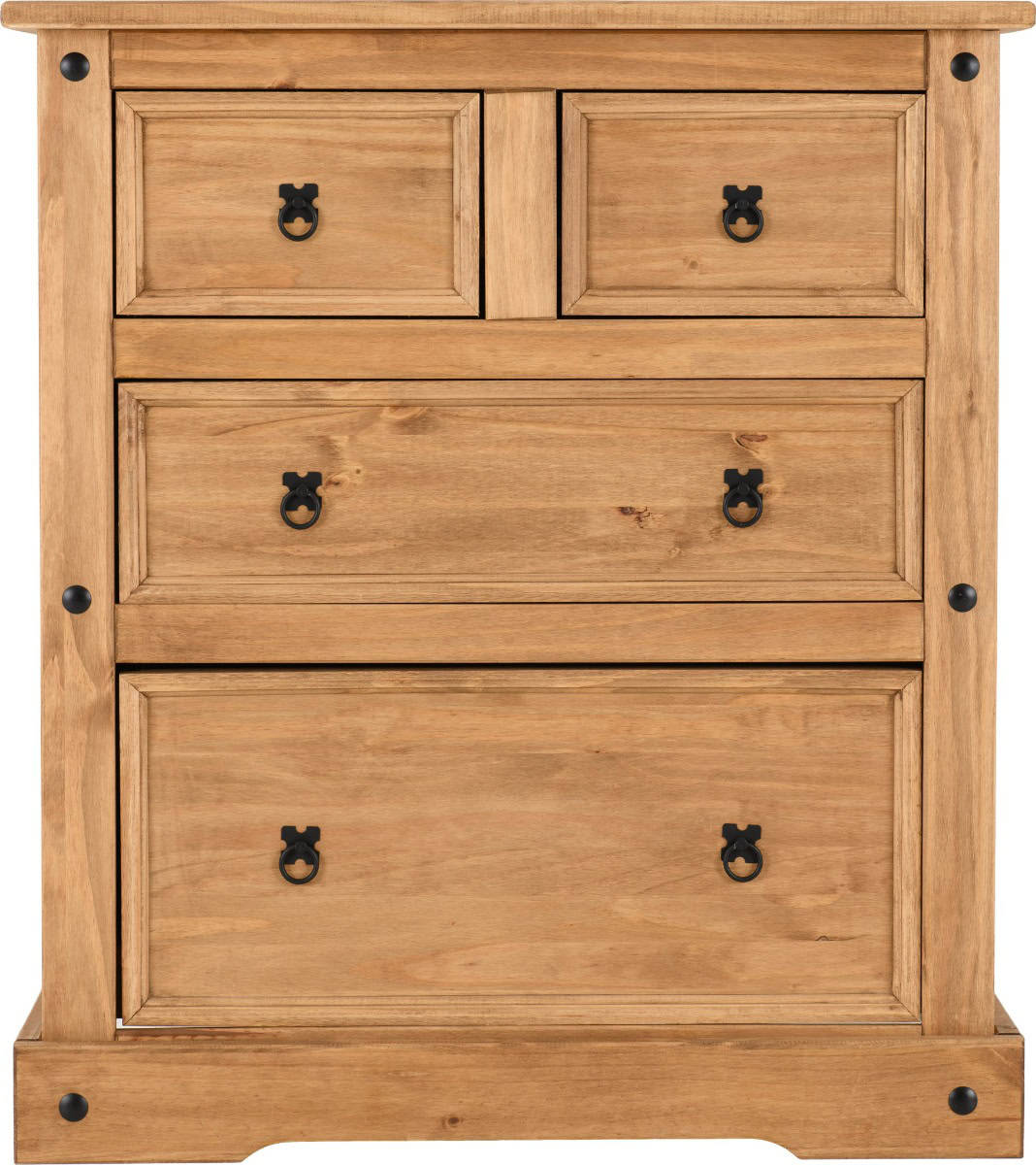 Corona 2+2 Drawer Chest - Waxed Pine - Image 3